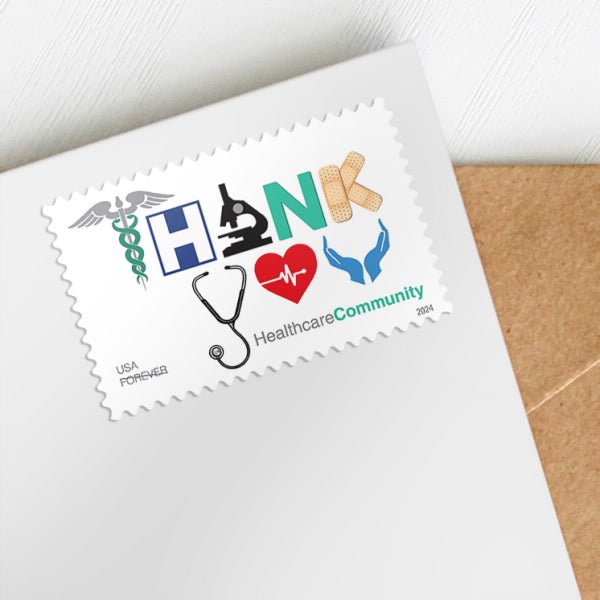 2024 Thank You, Healthcare Community Forever First Class Postage Stamps