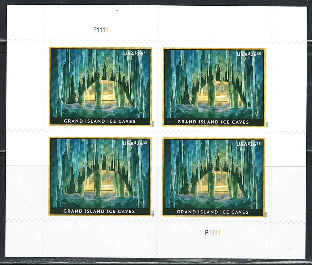 USA 2020 Grand Island Ice Caves EXPRESS Stamp