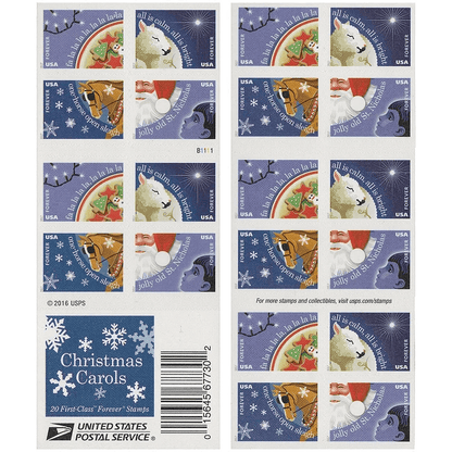 Christmas Carol stamps 2017 500 Permanent