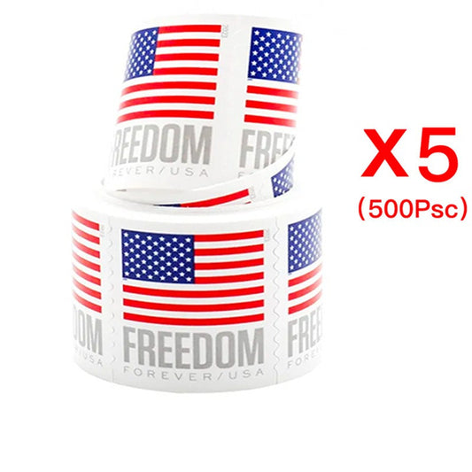 U.S. Flag 2023, 100Pcs/Rolls (500 Pcs)